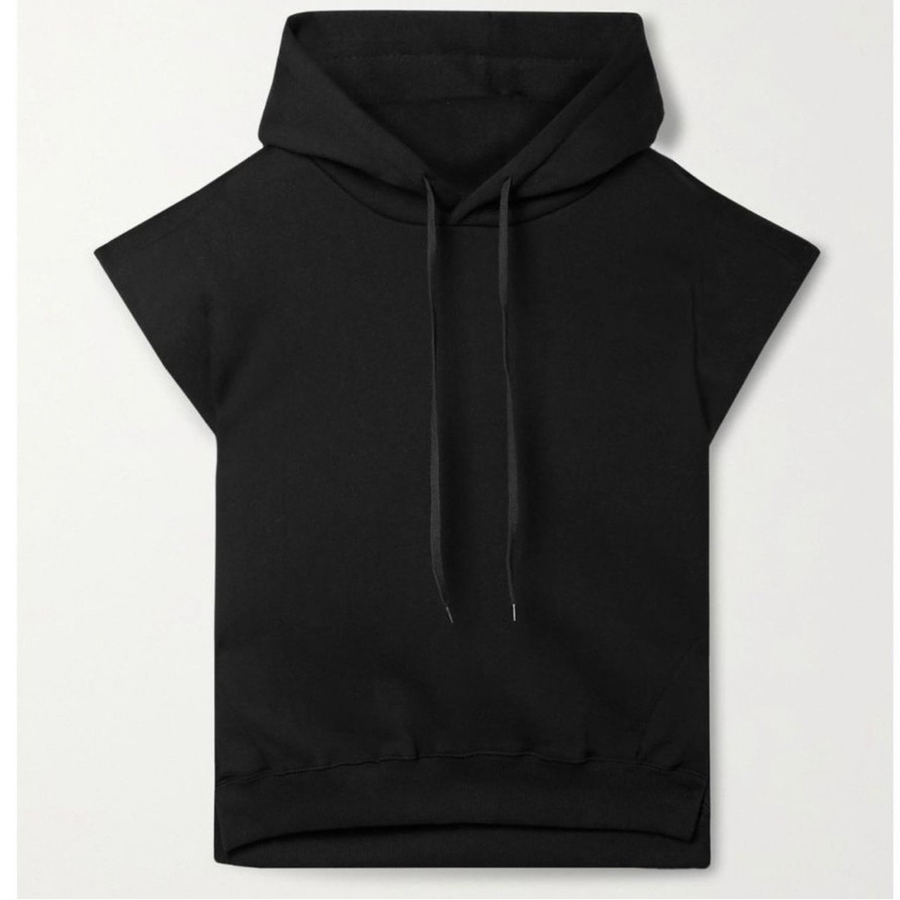 Frankie Shop Hoodie Women XS/S Black Alex Oversied Sleeveless Statement Shoulder